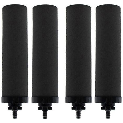 Lot de 4 filtres à eau Berkey BB9-2 – Charbon actif de coque de noix de coco – Filtration jusqu'à 1 micromètre – Compatible avec systèmes Berkey