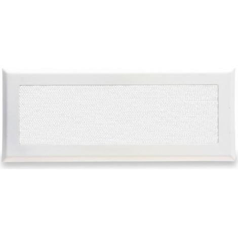 Grille de ventilation métallique avec cadre intégré 20 x 8 cm blanche Ventilation et conduits (1/5)