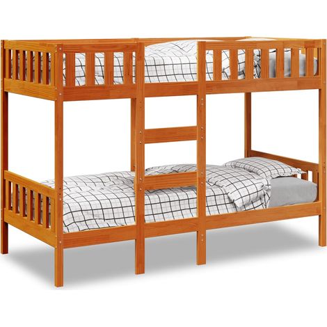 Etagenbett Wachsbraun 90x190 cm Massivholz Kiefer (1/5)