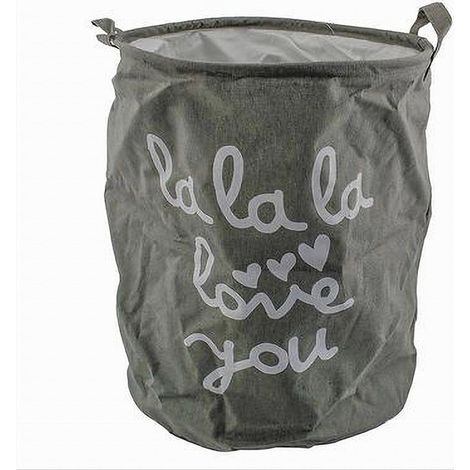 Cleafe - Cesto Portabiancheria Pieghevole Scritta Organizer Vestiti Sporchi 35x45cm 10472 - (1/2)