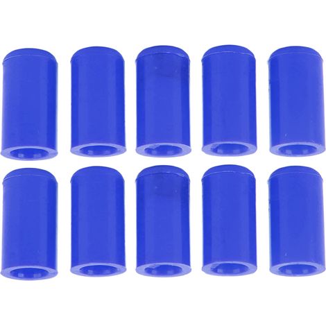 Lot de 10 bouchons silicone pour durite vide auto 10mm flexibles etoil résistant ozone étanche bleus pour admission (1/5)