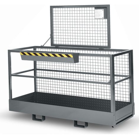 R+R Industrietechnik Arbeitskorb Typ RAK-Big 2000x800x1910mm RAL 7005 Mausgrau (1/3)