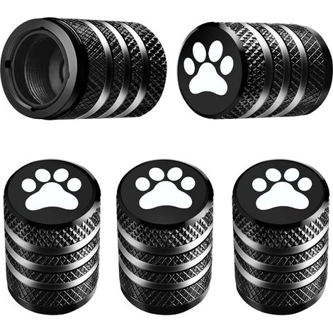 Reifenventilkappen - (5er-Pack) Metallene Reifenventilkappen mit Kunststoffauskleidung, korrosionsbeständig, auslaufsicher, resistent gegen Katzen- und Hundepfoten, geeignet für Autos, LKWs, Motorräde