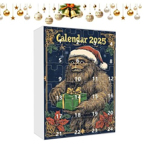 Calendrier De L'Avent Ornement 2025-2D Décoration En Acrylique Singe Saisonnier - Calendrier de Compte à Rebours 24 Jours Pendentif Singe - Pour Maison Mur Fenêtre Voiture Rétroviseur Adultes Vacanc (1/5)