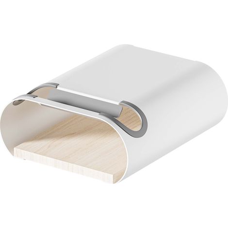 Wiltec supporto a parete per bicicletta bianco 25,6 x 30 x 11,4 cm fino a 25 kg, portabici universale, in sospensione, per tubi orizzontali Ø 55 mm e manubri larghi 500 mm
