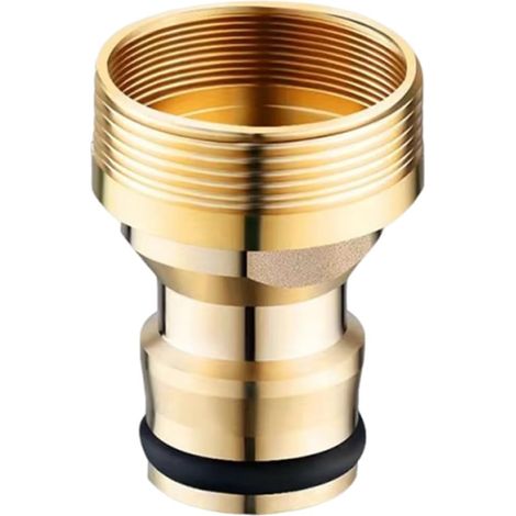 22mm Inside/24mm Outside Brass Tap Adapter Quick Connector for Garden Hose Filter Aerator Tool Free Assembly with Gasket for Kitchen and Bathroom (1/5)