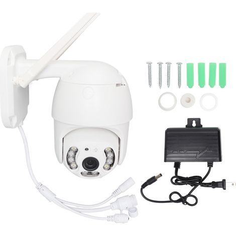 3-Megapixel-Funk-Außenkamera mit Dual-Beleuchtung, 360°-Drehung, Wandmontage, Fernüberwachung, IP66 wasserdicht, Netzteil (100–240 V) mit US-Stecker