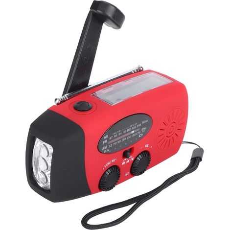 FECAMOS Radio d'urgence à Alimentation Mobile, Lampe de Poche LED (1/5)