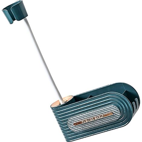Wandhalterung für Haartrockner ohne Bohren, Badezimmerregal, dunkelgrüne Wandhalterung, selbstklebende Haartrocknerhalterung, Toilettenzubehör. (1/3)