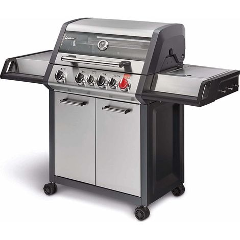 Enders Monroe Pro 4 Sik Turbo Barbecue a Gas 4 Fuochi + Fornello Laterale + Zona Turbo, BBQ con bruciatore Backburner, Coperchio con Termometro, Grill a gas da Esterno 30mbar 837833 (1/5)