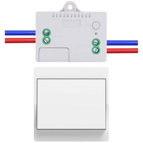 EU interrupteur sans fil sans piles Lot de 1 kit interrupteur sans fil autoalimente va et vient sans fil sans pile radio interrupteur a distance eclairage domestique (EU 1Gang 1V1 A) (1/4)