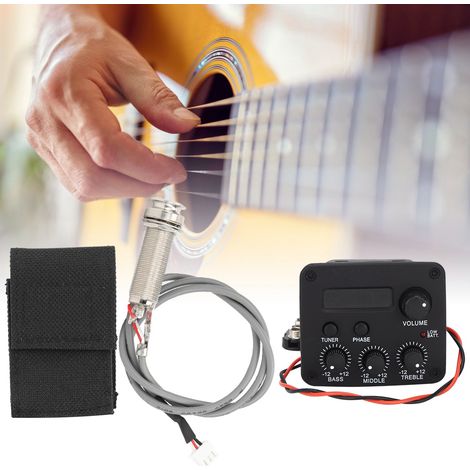 Préampli Guitare 3 Bandes avec Affichage LCD - Pédale de Préamplification pour Guitare Électrique (1/5)
