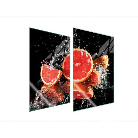 PIASTRA PROTETTIVA IN VETRO PER CUCINA 2x35x52 POMPELMO (1/5)