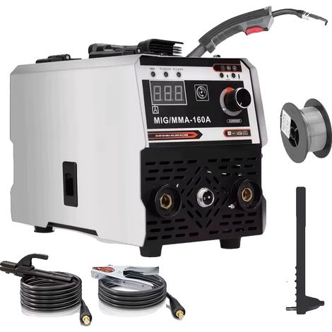Máquina de soldar portátil de 350 A, de doble propósito MIG/MMA, MIG/MMA-160 (1/2)