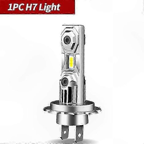 H7 60W 6000K Reinweiße LED-Motorradscheinwerferlampe, Frontscheinwerferlampe für Motorräder, Leistungsstarke Beleuchtung, Direkter Ersatz, 2er-Pack (1/4)