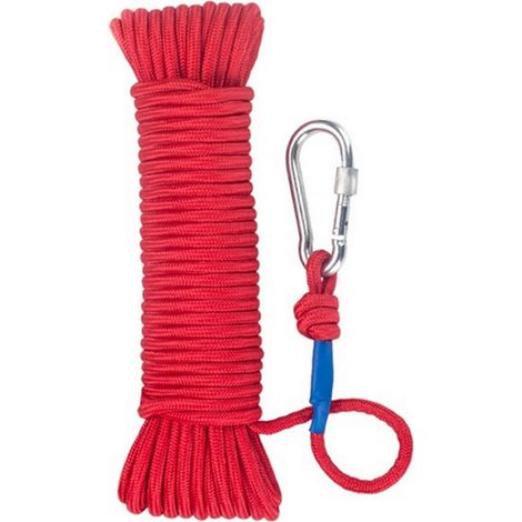 Corde en nylon 2024, polyvalente, compacte, portable et résistante, avec boucle de montagne, idéale pour le camping et les activités de plein air (8 mm).