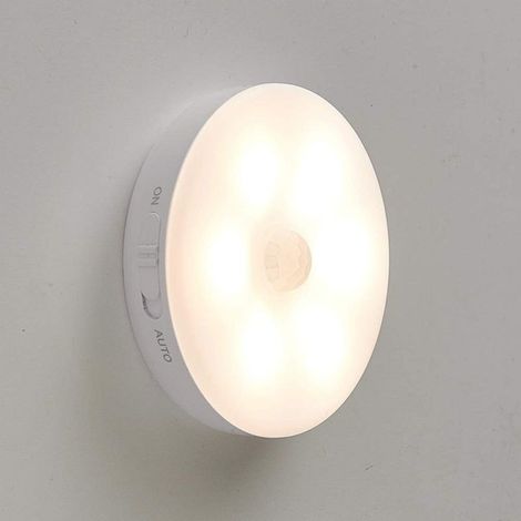 Placard avec détecteur de mouvement,veilleuses murales USB Rechargeable LED Light Capteur intelligent,éclairage à piles pour armoire,chambre à coucher,placard,couloir,etc.(lumière chaude 1 pièce) (1/5)