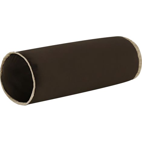 VERCART Großes Nackenrollkissen, dekoratives Bolster Kissen für Bett oder Sofa, Bein- und Kniestützkissen mit abnehmbarem Samtbezug,Kaffee,40x15x15cm (1/5)