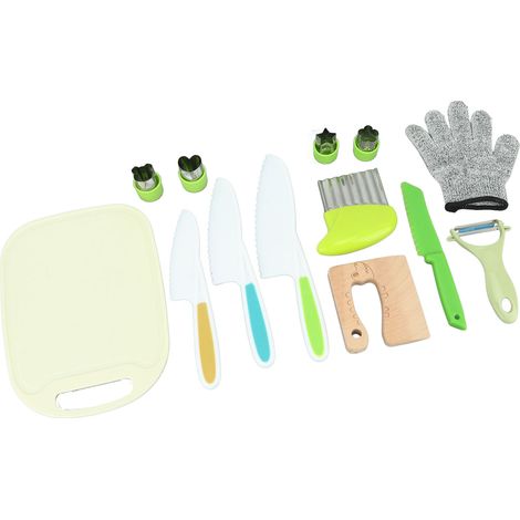 Kindermesser: Sparschäler, Schneidebretter, Obstmesser, Küchenutensilien für Jungen und Mädchen. Ideal zum Kochen. (1/5)