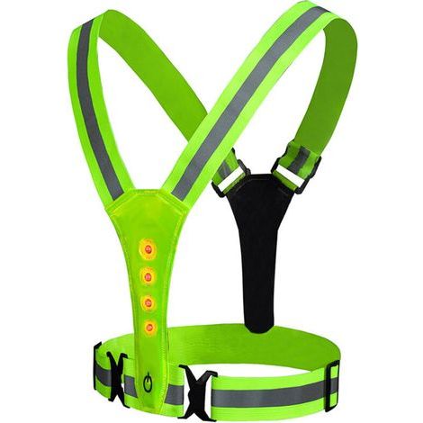 Gilet réfléchissant LED rechargeable USB – Visibilité 360° – 3 modes clignotants – Ajustable pour hommes, femmes et enfants – Résistant à l'eau – (1/5)