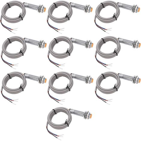 10 Stück Metall-Induktionsschalter 3-Draht NPN NO kapazitiver Grenzwertsensor Detektor LJ12A3-2-Z/BX