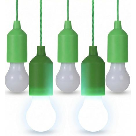 5 Luci notturne a batteria da appendere - Verdi (1/5)