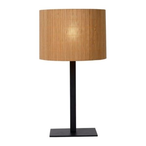 Lampada da tavolo Lucide Magius rattan nero E27 40W
