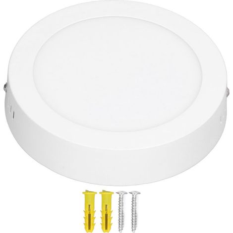 Plafonnier LED 12W Haute Luminosité Lumière Douce Ultra Mince 6500K Blanc Fixation Murale 85-265V (1/5)