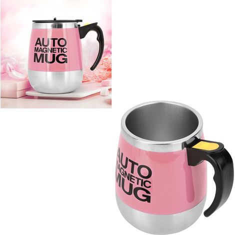Mug magnétique électrique à café et thé avec agitateur automatique (rose) (1/5)