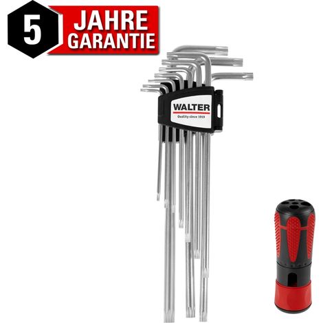 Walter TX Stiftschlüssel Satz 11-teilig Torq Set Winkelschlüsselsatz TX9 - TX50
