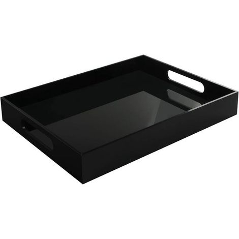 30 x 40 cm, Bandeja con asas, Bandeja rectangular, Bandeja antideslizante, Bandejas decorativas, Bandeja grande, Bandeja para servir el desayuno (1/5)