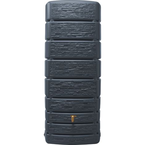 4rain SLIM STONE DECOR Wandtank 500 L, graphite grey
