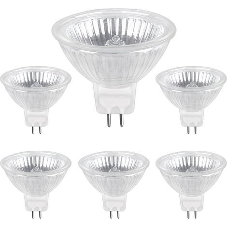 Ampoule Halogene GU5.3 20W 12V, 400lm Blanc Chaud 2700K Dimmable, Ampoule Spot Halogène MR16, pack de 6