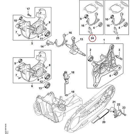 Dichtungssatz für Schneidemaschinen STIHL 4238.007.1003 019156