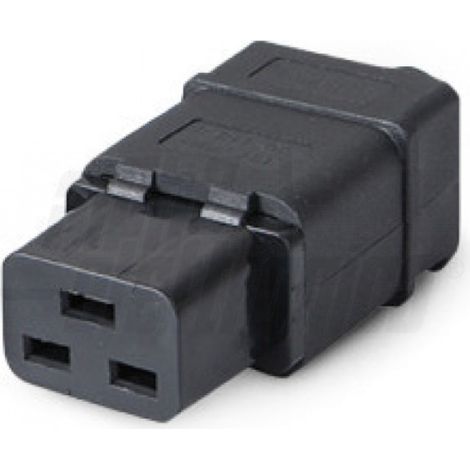 Conector de alimentación alpha electronic c19 16a 250v negro - 23-32/19