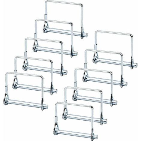 – Goupille de verrouillage carrée 10 pièces – Acier au carbone galvanisé – Longueur 70mm – Diamètre 6,3mm (1/4 pouce) – Applications pour scies à table et remorques (1/5)