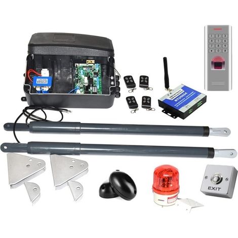 avec Clavier d'empreintes digitales Kit d'actionneurs de Porte d'ouverture de Porte pivotante Automatique en Option 12VDC par Feuille 200kg for allée(Kit 6) (1/5)