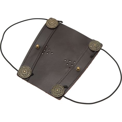 Protège-bras en cuir ajustable pour archers et chasseurs, sangle de fixation (1/5)