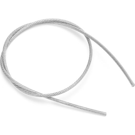 Kunststoffbeschichtetes Stahlseil 304, 20 Meter, korrosionsbeständig, für DIY-Bastelarbeiten zum Aufhängen (1/5)