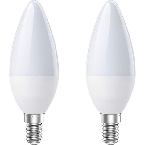 Ampoules LED, E14-【220-230V】C37 ampoule pointue【3W】Lumière blanche 6000K, ampoules à économie d'énergie, ampoules universelles 2 pièces (1/5)