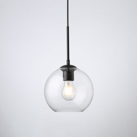 Lámpara Colgante Cristal "Cleire" - E27 - Negro