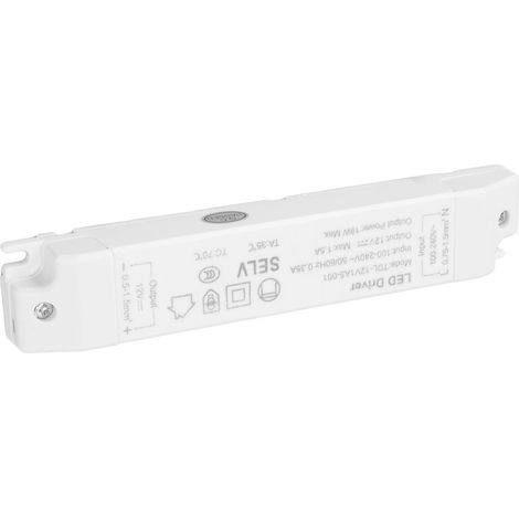 Transformateur LED 18 W, alimentation 12 V CC, 1,5 A, boîtier ABS, protections multiples, pour usage domestique (100-240 V CA). (1/5)