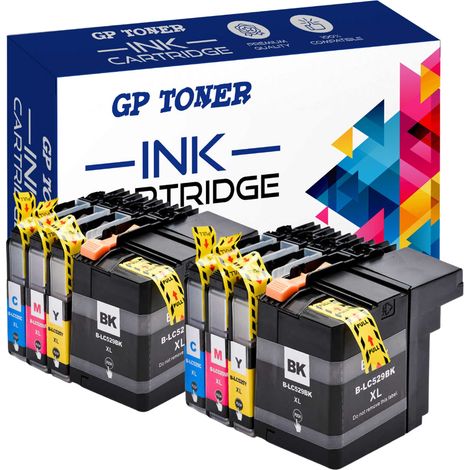 8x Tinten für Brother GP-B529 CMYK x2 (1/5)