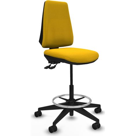 Taburete Elche AS bali amarillo base piramidal ruedas 65mm nailon