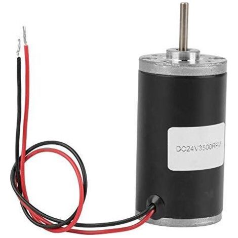 31ZY Moteur courant continu aimant permanent Moteur engrenage lectrique rversible pour gnrateur de bricolage CW/CCW 6V/12V/24V 3500-8000rpm (24V 3500rpm) (1/5)