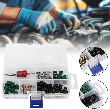 Outils de réparation pour vannes de climatisation automobile, manomètres et composants de climatisation pour camions et motos. (1/4)
