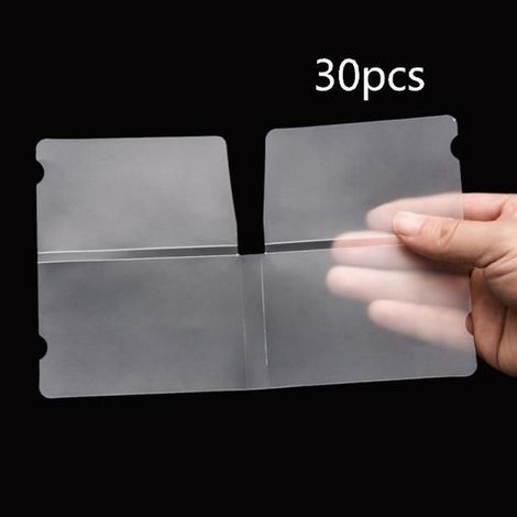 Boîte de rangement pour masque facial 30pcs Boîte de masque portable en plastique avec clip de rangement pliable et réutilisable