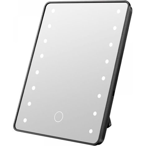 Schminkspiegel mit Touchscreen, 16 LED-Leuchten und Ständer