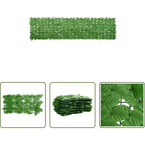 vidaXL Écran de jardin -  Écran de balcon avec feuilles vert 300x75 cm (1/5)
