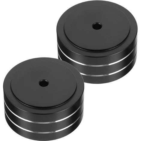 Pieds Anti-Vibrations Rehausseur de Hauteur pour Amplificateur en Alliage D'aluminium Coussinets en Caoutchouc, Absorption des Chocs Lot de 2 Pièces pour Audio HiFi (1/5)